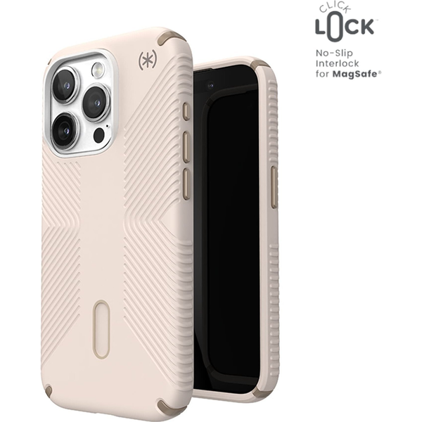 Speck Speck Presidio2 Grip ClickLock & Magsafe - Etui iPhone 15 Pro (Bleached Bone / Heirloom Gold / Hazel Brown)