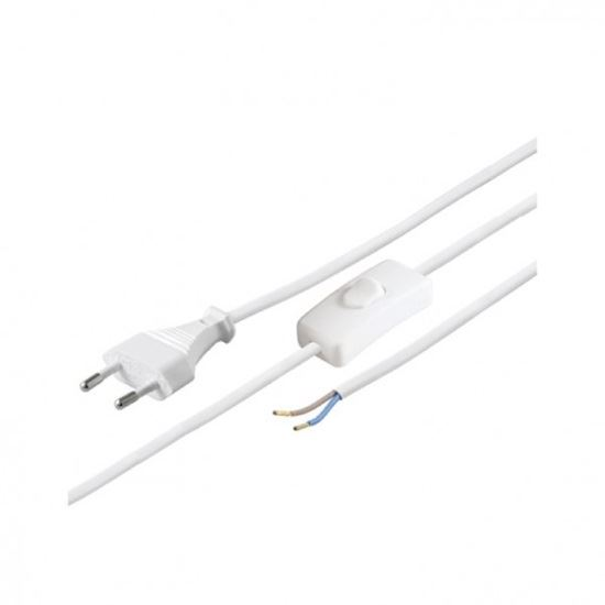 Home N 2K-2/WH síťový napájecí kabel s vypínačem, 2 m