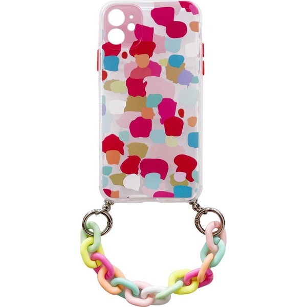 Rugalmas Szilikon Telefontok Színes Lánccal Samsung Galaxy A22 4G Multicolour 2