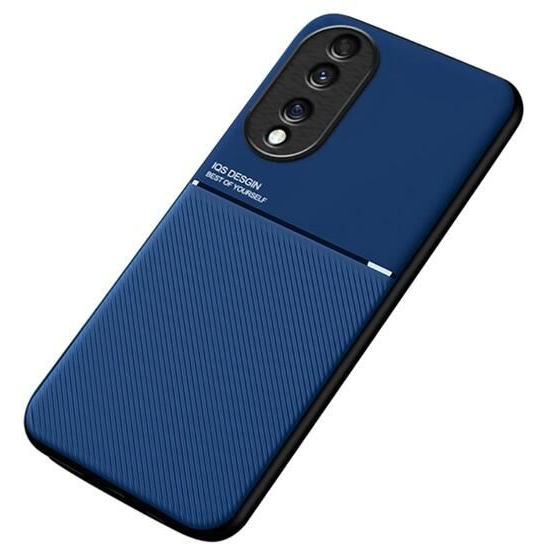 Gigapack Honor 70 mágneses, bőr hatású, csíkos mintás tok sötétkék (GP-138287) (GP-138287)