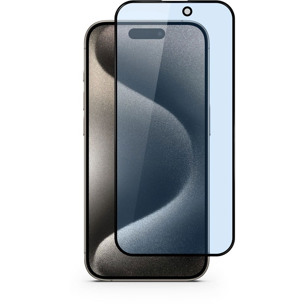 Epico 3D+ iPhone 15 Pro kékfény szűrős üvegfólia + applikátor