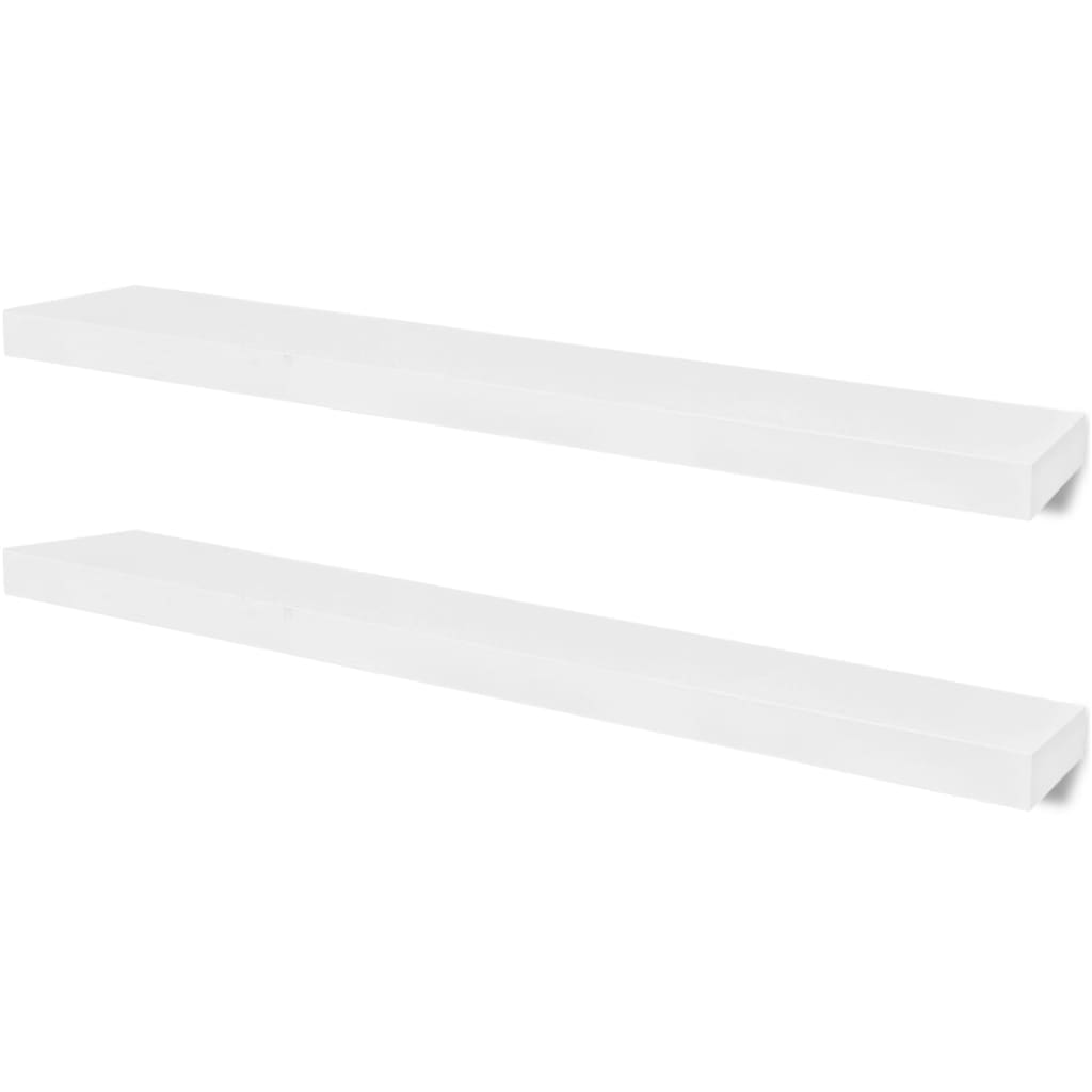 4 db fehér fali polc 100 cm (275999)