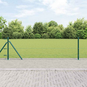Hatszögű Kerítés Zöld 0.6x25 m Acél