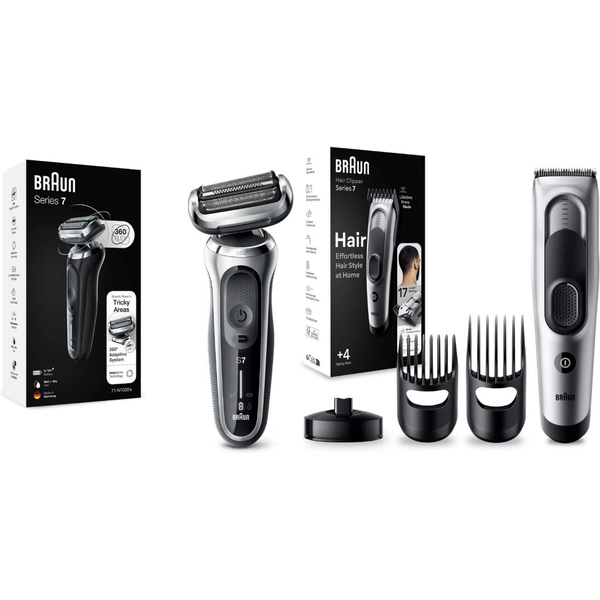 Braun Series 7 71-S1000s elektromos borotva + Braun Series 7 HC7390 trimmer (BRAHS705sr)