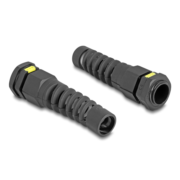 Delock M20 kábel tömlőszelence IP68 ventillációval és feszültségmentesítéssel, valamint IP68 por és vízhatlan fekete 2 db. (60626) (60626)
