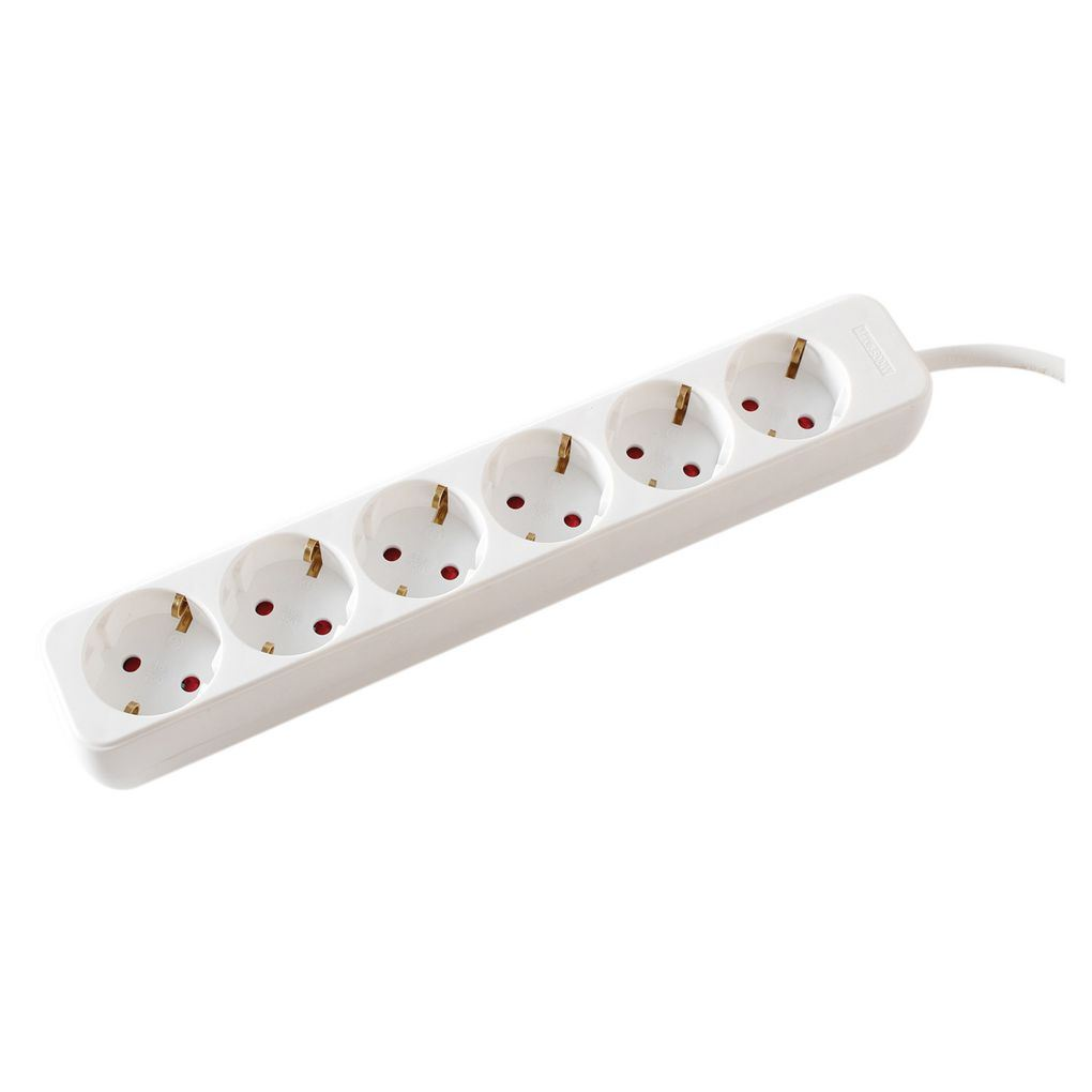 Value 6 villásdugó CEE 7 (EU) elosztó 3m fehér (19.99.1081) (19.99.1081)