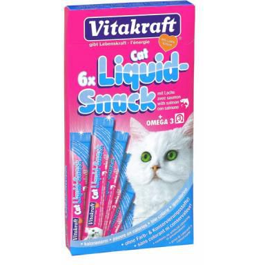 Vitakraft Liquid Snack Jutalomfalat 6x15 gr - Lazac + Omega 3
