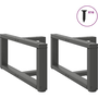 2 db antracit acél dohányzóasztal lábak T-alakú 60x25x(30-31)cm