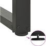 2 db antracit acél dohányzóasztal lábak T-alakú 60x25x(30-31)cm