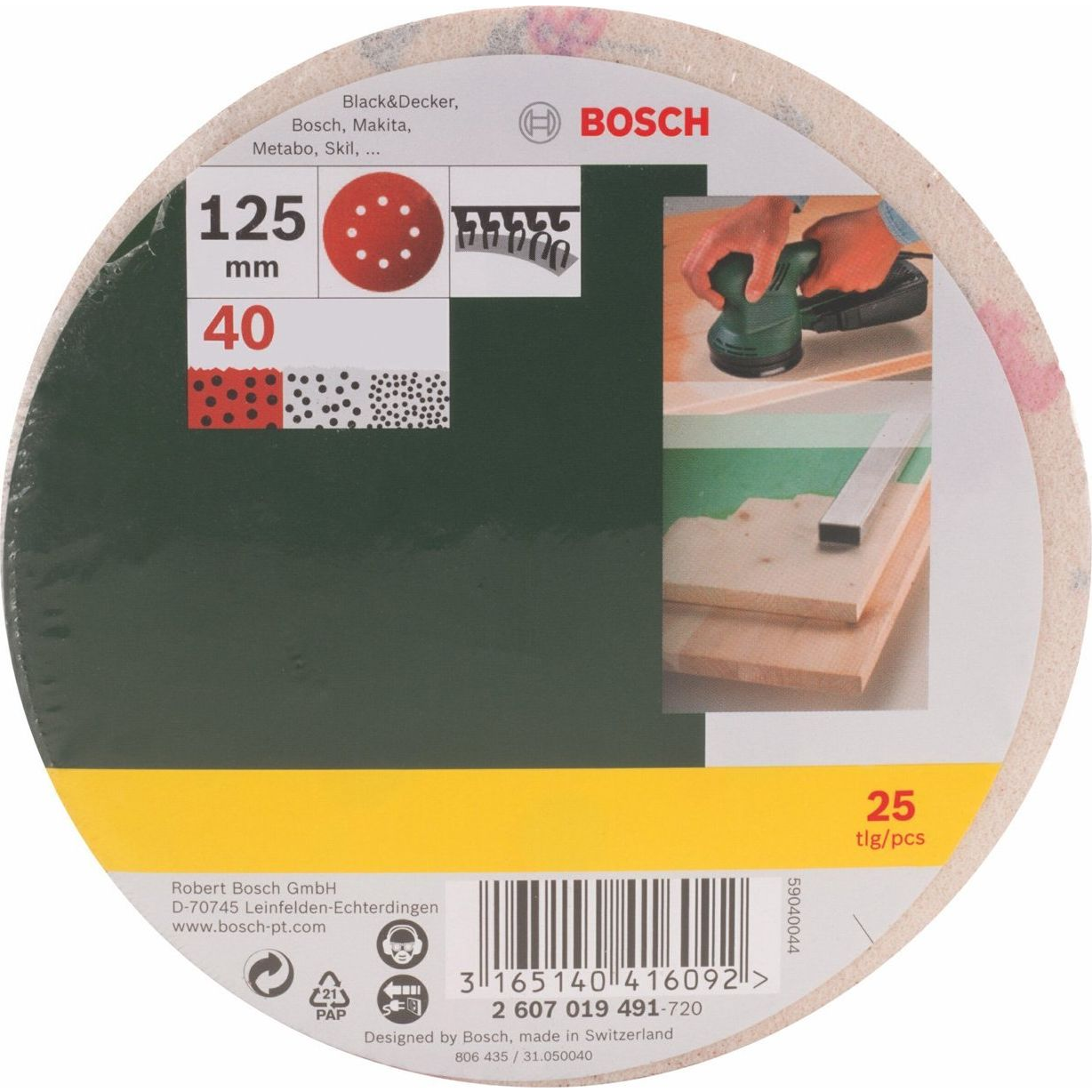 Bosch 2 607 019 491 csiszoló tartozék 25 db (2607019491)