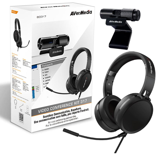 AVerMedia Videokonferenční set BO317, webkamera + sluchátka