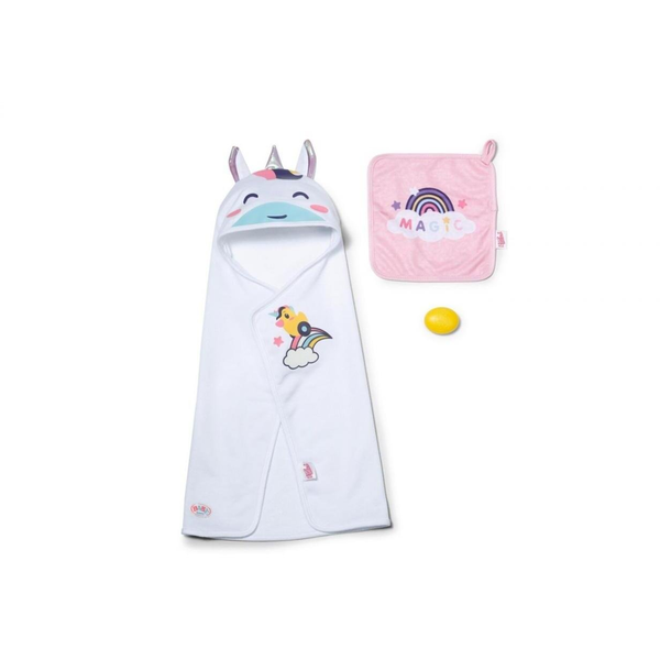 BABY born Hooded Towel Set Játékbaba fürdő készlet