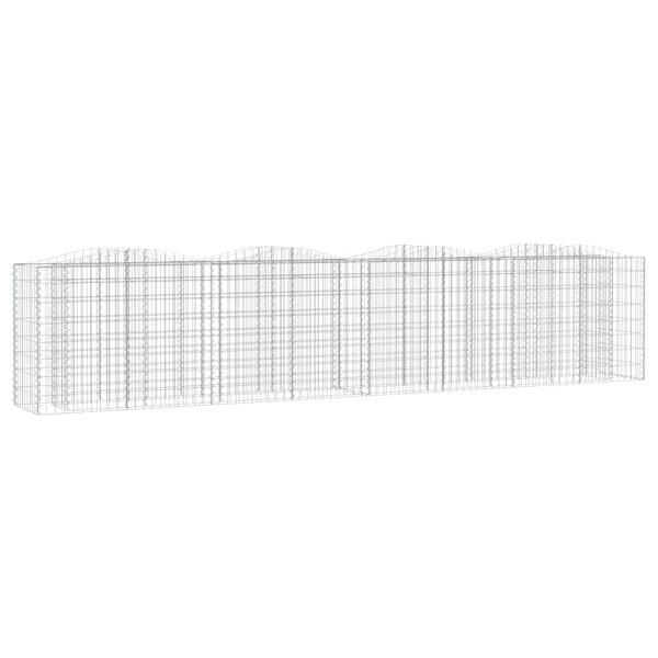 Strat înălțat cu gabion arcuit, 400x50x100 cm, fier galvanizat