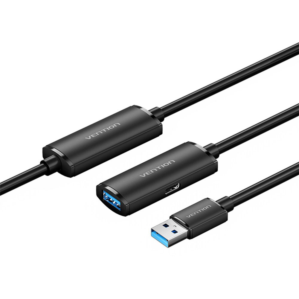 Vention USB 3.0 Type-A Male to Type-A Female Active Extension Cable 10M Black (CBMBL)