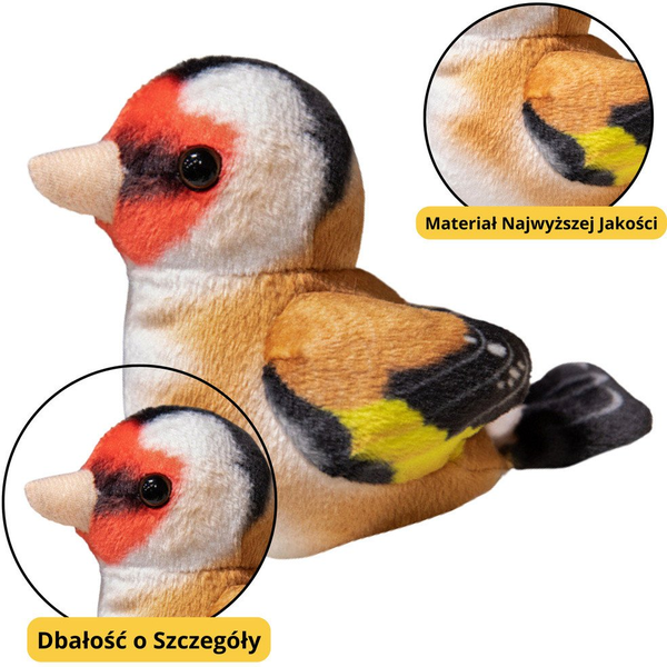Kis Plüssmadár, Kék Cinege, Aranypinty, 10 Cm – 22559