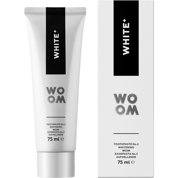 Woom White+ bělící zubní pasta osvěžující dech 75ml