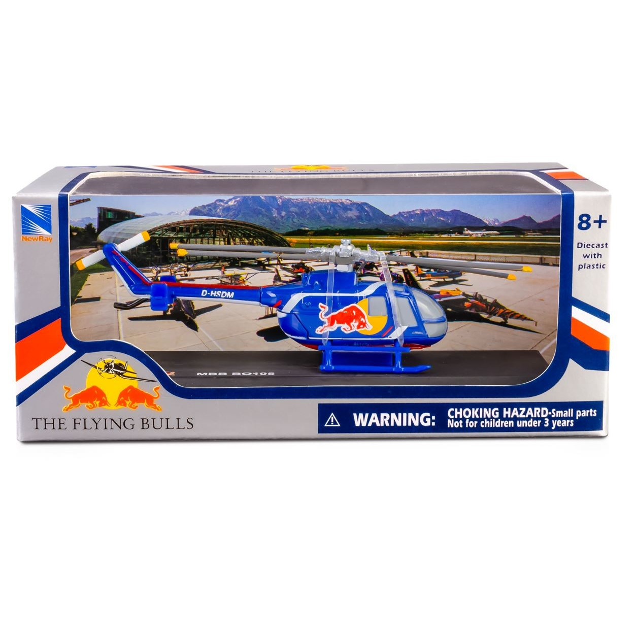 Daffi MBB BO 105 - The flying bulls Helikopter fém és műanyag modell (1:90) (B-408)