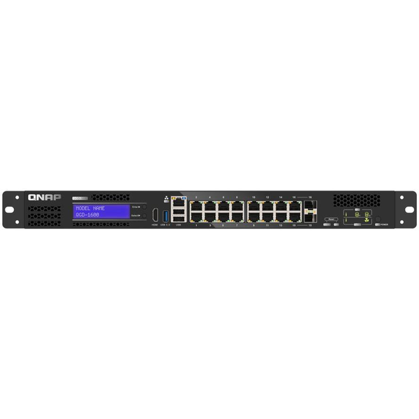 QNAP QGD-1600 Administreret Gigabit Ethernet (10/100/1000) 1U Sort, Grå
