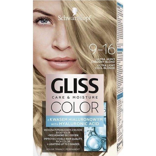 SCHWARZKOPF GLISS Color 9-16 Ultravilágos hűvösszőke 60 ml (9000101676303)
