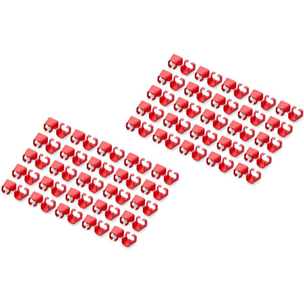 COLORCLIPS F PATCH CABLES RED FOR RJ45-CABLE 100 PCS