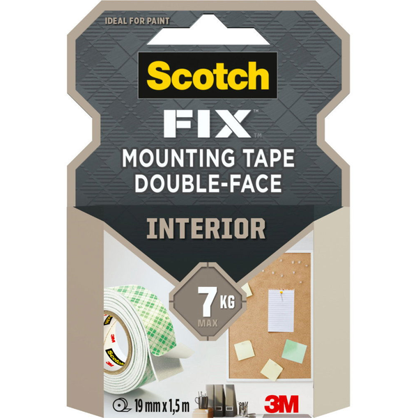 3M™ Scotch® oboustranná montážní páska do interiéru, 19 mm × 1,5 m