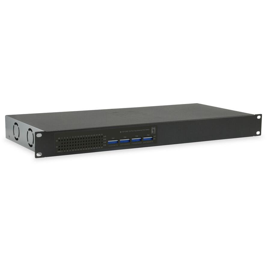 LevelOne FGP-3400W630 síťový přepínač Nespravované Fast Ethernet (10/100) Podpora napájení po Ethernetu (PoE) Černá (FGP-3400W630)
