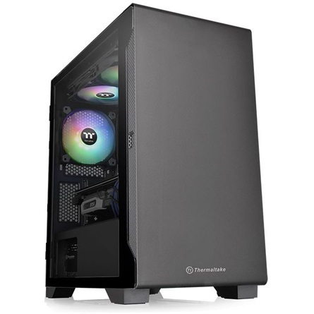 Carcasa Thermaltake S100 Tempered Glass, Mini Tower, fara sursa, mATX, Black