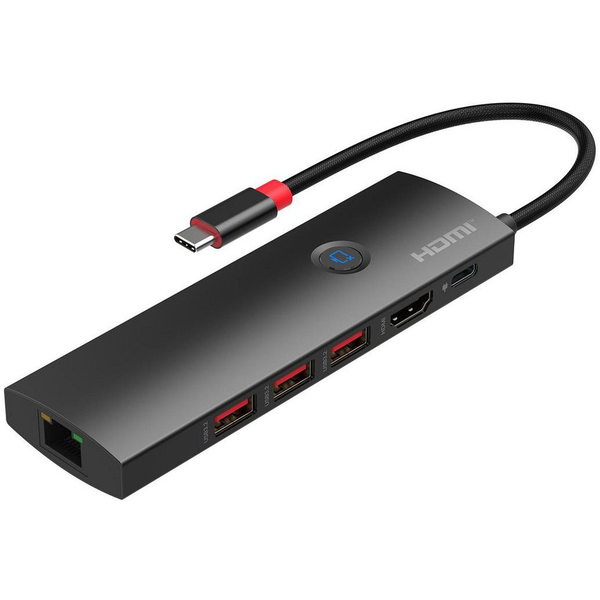 Microconnect USB3.2CCOM20 dokkoló állomás és port replikátor Fekete