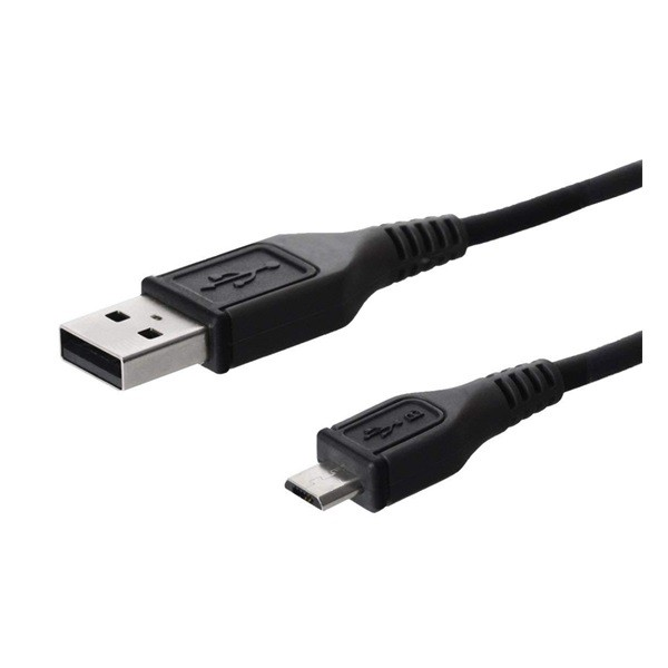 Gigapack кабел за данни и зарядно устройство (microUSB, 80 см), черен