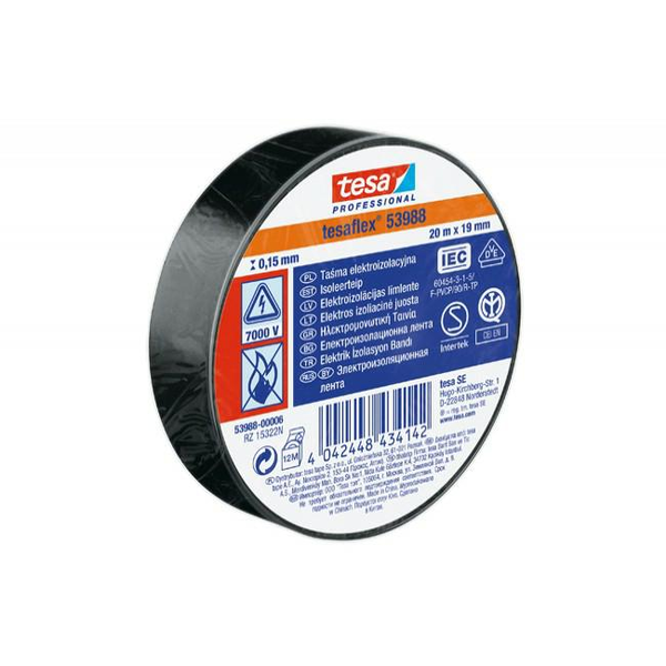 Изолирбанд Tesa, 20м, черен