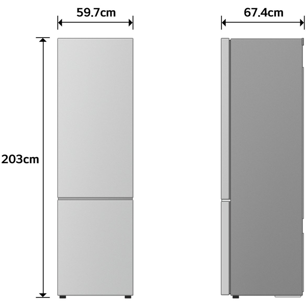 LG GBBS726CMB De sine stătător 375 L Argint