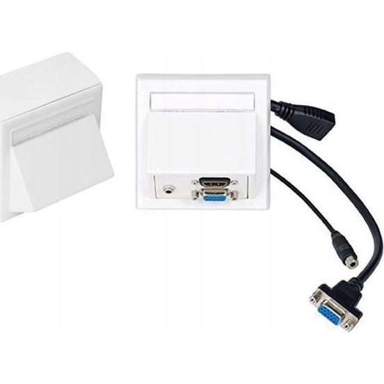 Vivolink Wi221192 Toma De Corriente Hdmi + Vga + 3.5mm Blanco