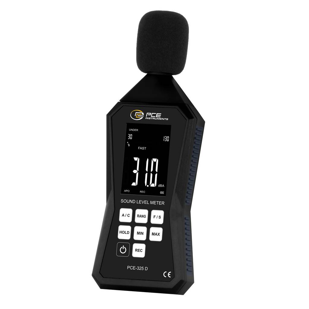 PCE Instruments Zajszintmérő 30 - 90 dB 31.5 Hz - 8000 Hz Mikro USB (PCE-325D) (PCE-325D)