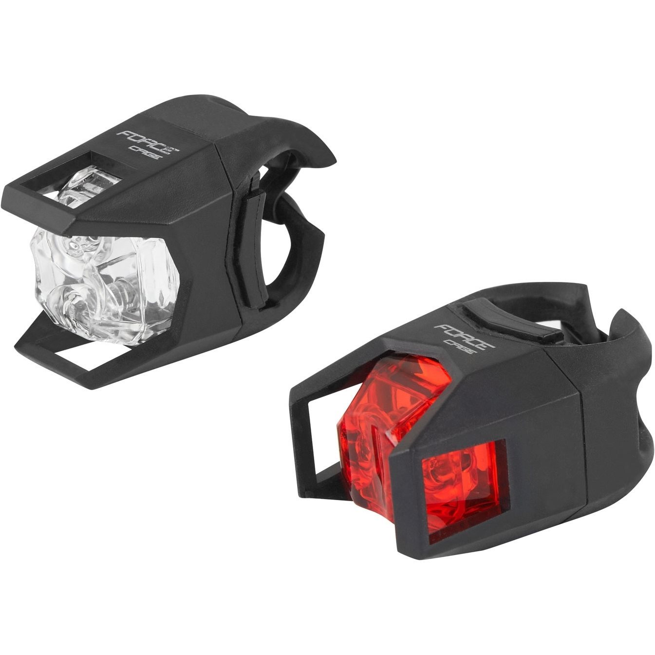 Force Cage fehér első + piros hátsó fény (8592627048265)