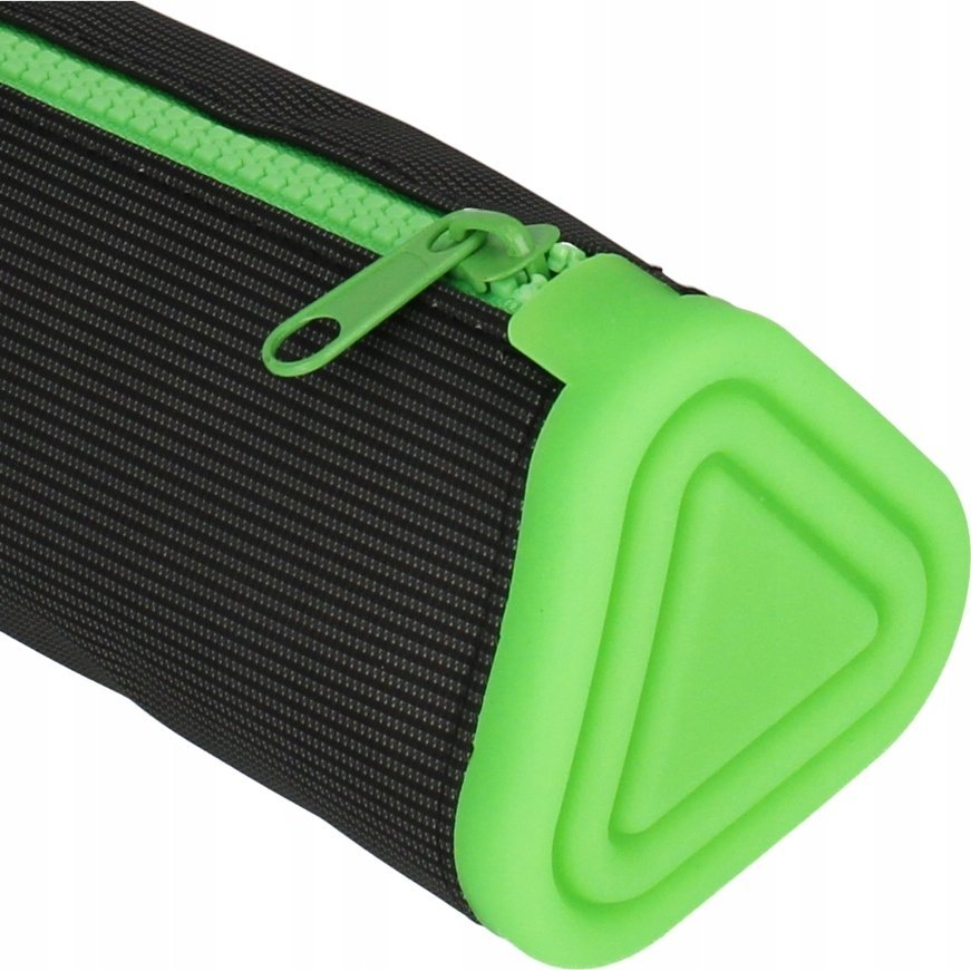 Starpak Egyterű Tolltartó Szilikonnal - Fekete/Zöld (STK PIO642)