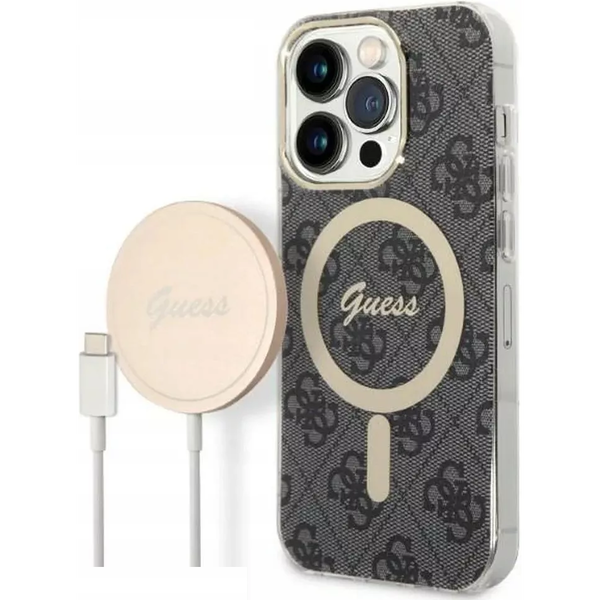 Guess 4G Print Apple iPhone 14 Pro Max MagSafe Tok - Fekete/Mintás