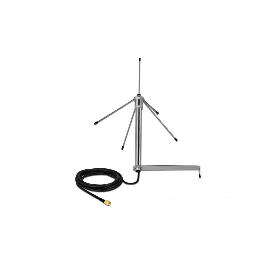 Delock 433 MHz Antenna SMA-dugó 3 dBi mindenirányban rögzíthető, csatlakozó kábellel (RG-58, 3 m), f (12565)