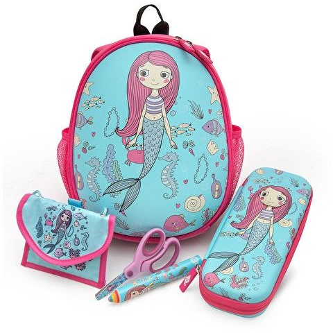 WEDO Kinder-Rucksack Meerjungfrau mit Netztaschen innen/auße