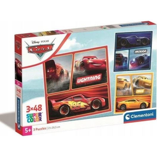  Clementoni Clementoni Puzzle 3x48el SuperColor square Auta Cars 25305