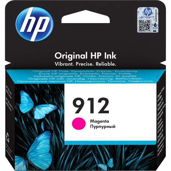 HP 912 Magenta Original Ink Cartridge blækpatron 1 stk Standard udbytte