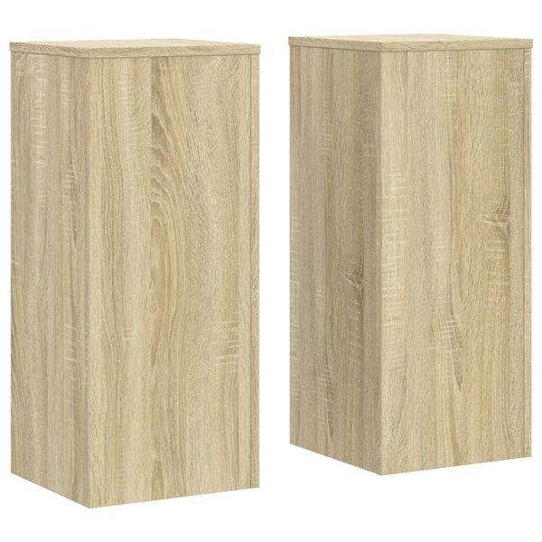  vidaXL vidaXL Podstawki pod doniczki, 2 szt, dąb sonoma, 30x30x70 cm