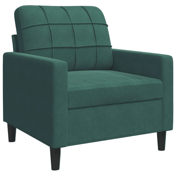 Sillón De Terciopelo Verde Oscuro 60 Cm Vidaxl