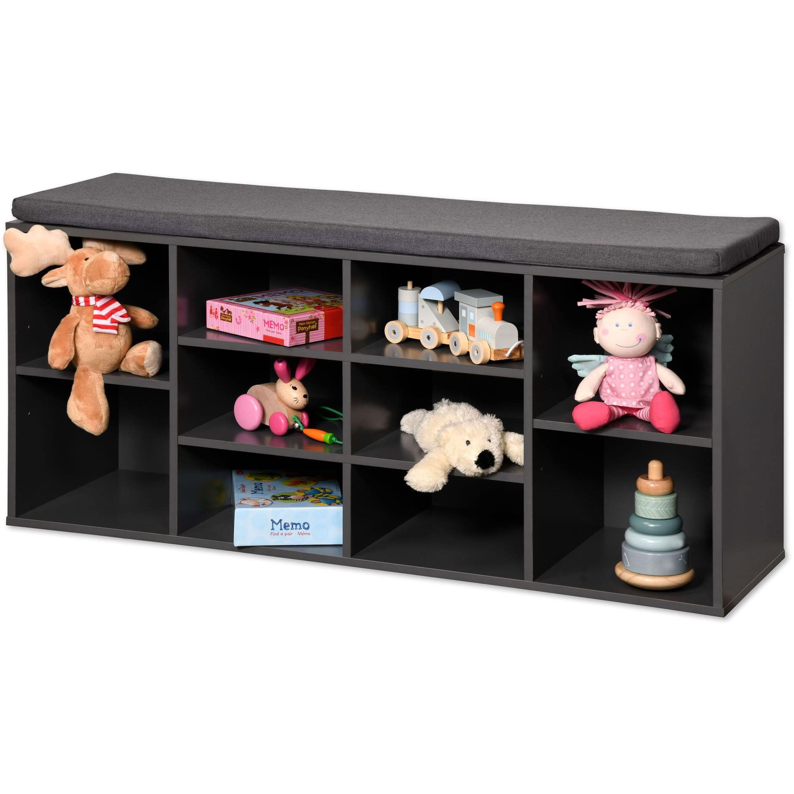 KESPER Ülőpados cipőtartó, szürke, 103,5×48×29,5 cm (15923)