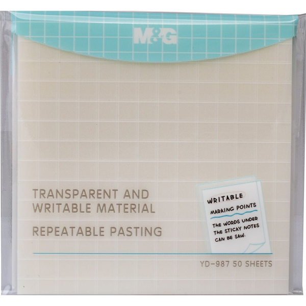 Karteczki samoprzylepne transparent 50 ark 76*76MG