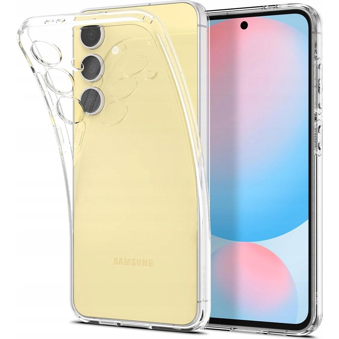 Samsung S25 Spigen Liquid Crystal Szilikon Telefonvédő Ütésállóság, Légpárnás Sarok, Átlátszó (8809971238267-ACS08995)