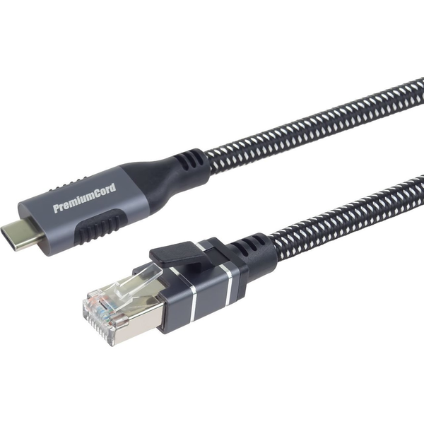  PremiumCord PremiumCord Ethernetový kabel USB-C na LAN RJ45 10/100/1000, 1m