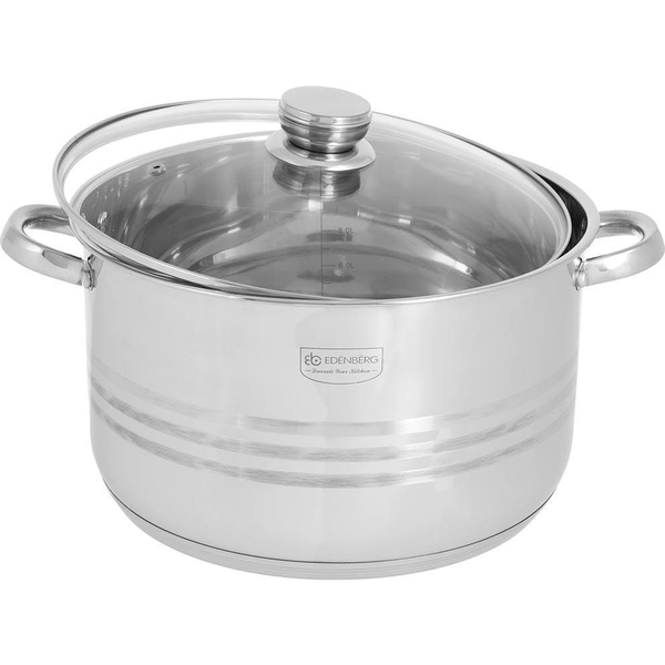 Edenberg Duży garnek stalowy 20.3 L Edenberg EB 3023 pojemny indukcyjny 36 cm