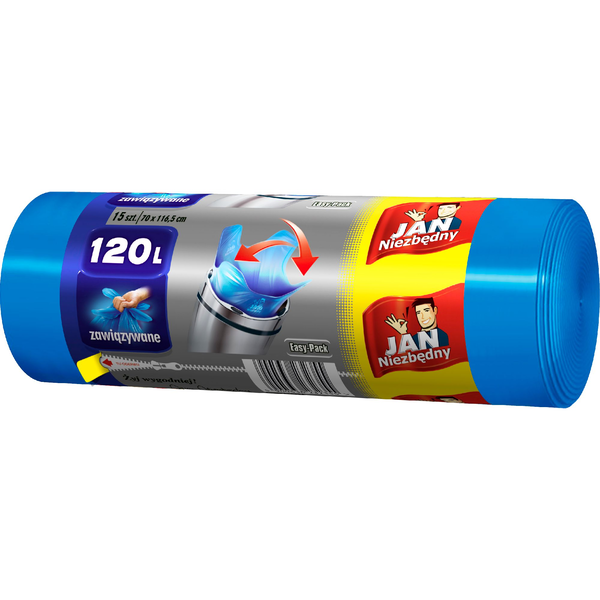  Sarantis Worki HD Easy-pack niebieskie 120L 15szt. (ZZAJAN038.)