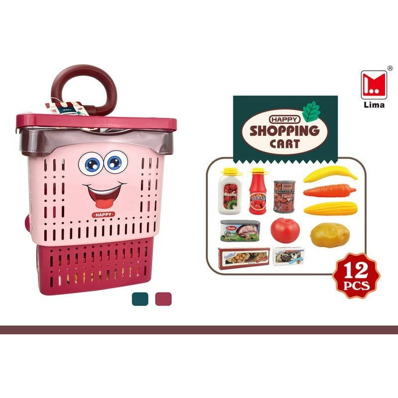 Rózsaszín Bevásárlókosár Kiegészítőkkel (ZDZ.9936.CR)