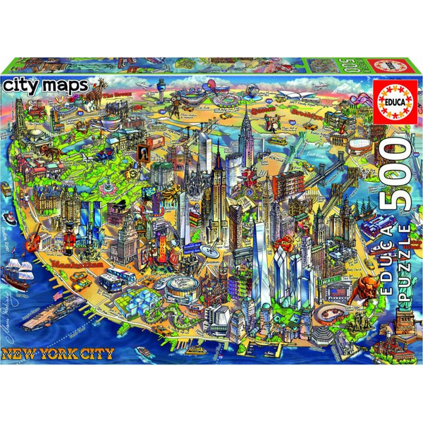 Puzzle 500 Mapa De Nueva York City Maps